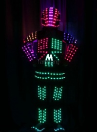 Full color LED robot costume