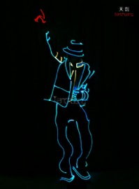 DMX 512 controlled fiber optic Michael Jackson dance suit