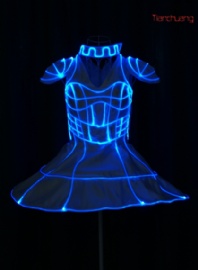 Smart 3D LED light up cage corset dress