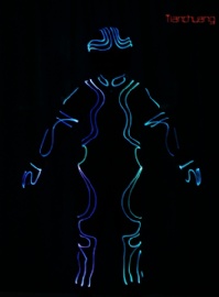 天创DMX512编程舞蹈发光服,LED发光光钎舞蹈服，LED荧光服，LED夜光舞蹈服饰