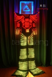 Stiltwalker Cube LED robot costume