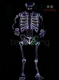 Adult frightening bones skeleton costume