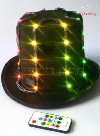Remote change color LED  hat