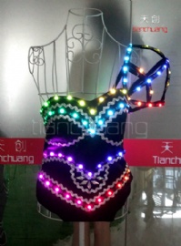 3D effect full color sexy LED dress
